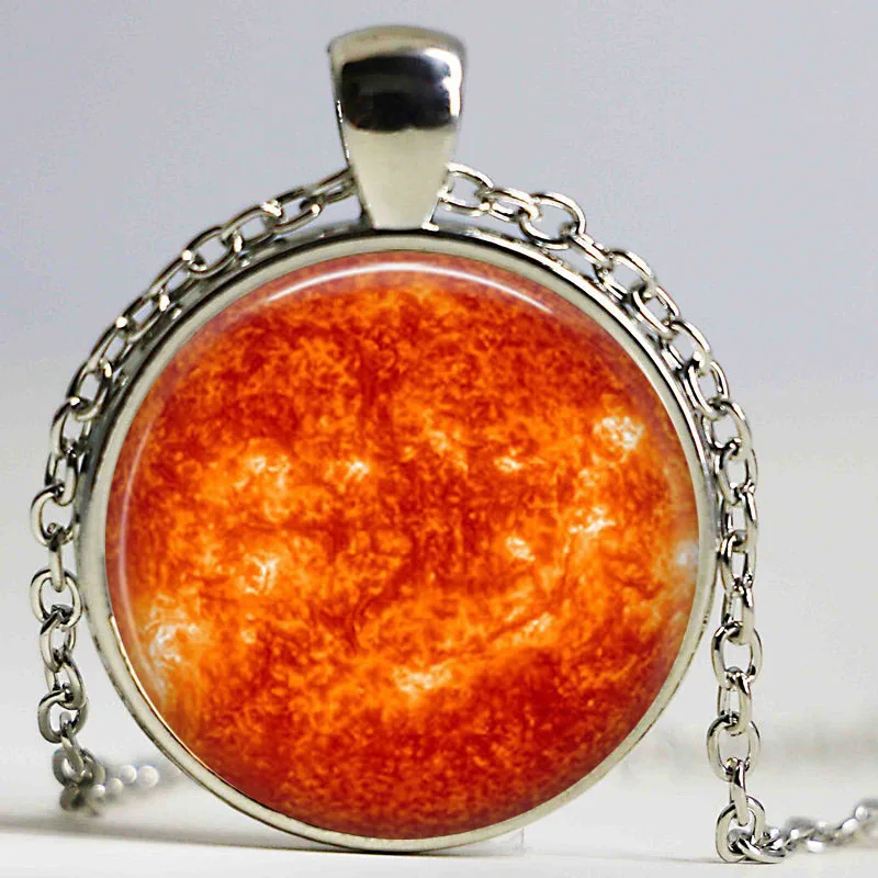 Подвеска с солнцем ожерелье космическим лучом космическая Вселенная