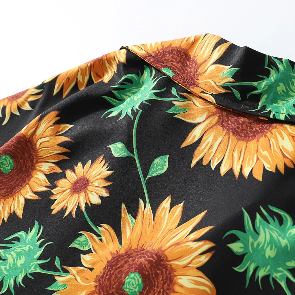 Chemise цветочные рубашки мужские летние повседневные с коротким рукавом пляжный топы Свободные повседневные блузки мужские Гавайские рубашки топы Мужские рубашки WW