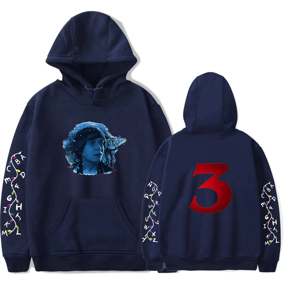 

Stranger Things 3 Pink Demogorgon Hoodies Sweatshirt Vrouwen Cosplay Fans Gedrukt Printed Maten Voor Casual Fleece Hoodie Jacket