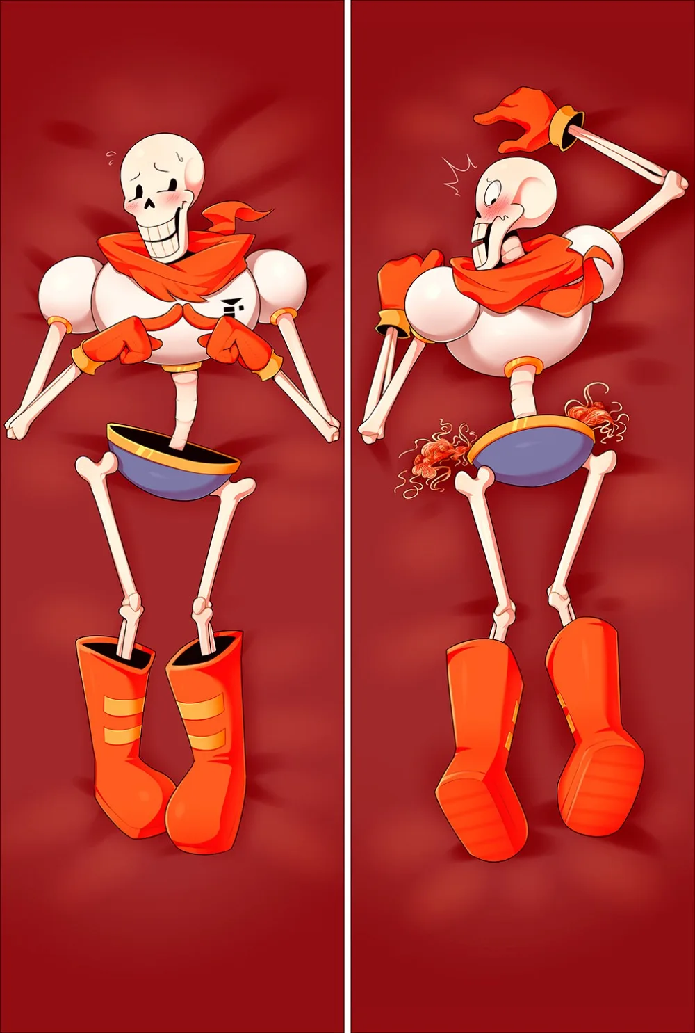 MMF популярные игры Undertale персонажи sans x frisk & papyrus наволочка со скелетом Dakimakura|body