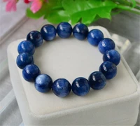 natural blue kyanite round beads cat eye bracelet women men gems blue kyanite jewelry 10mm 11mm 13mmm 14mm 15mm 16mm aaaaaa