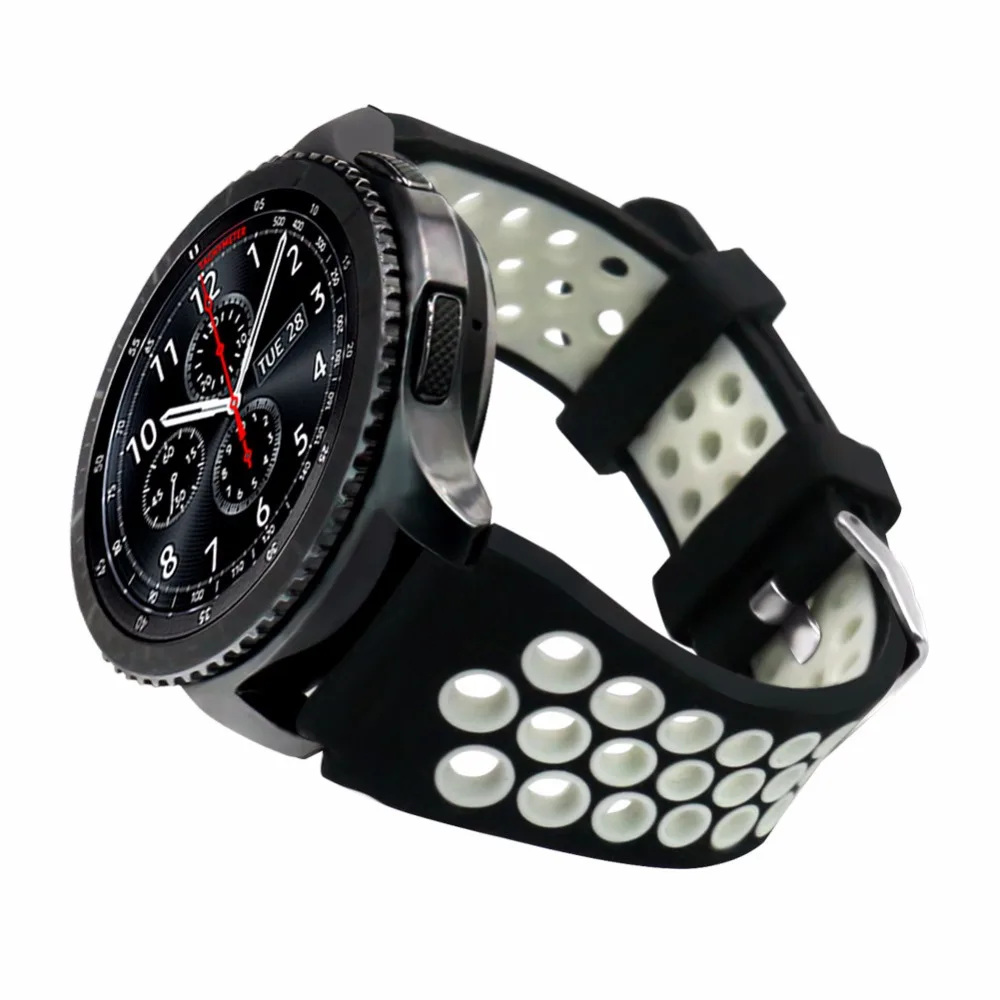 Для Samsung gear s3 Classic Frontier сменный ремешок R770 биколор силиконовый классический для