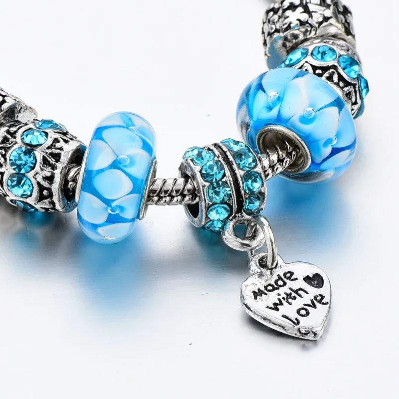 Szelam 2019 модный Европейский браслет с подвесками в форме сердца для женщин