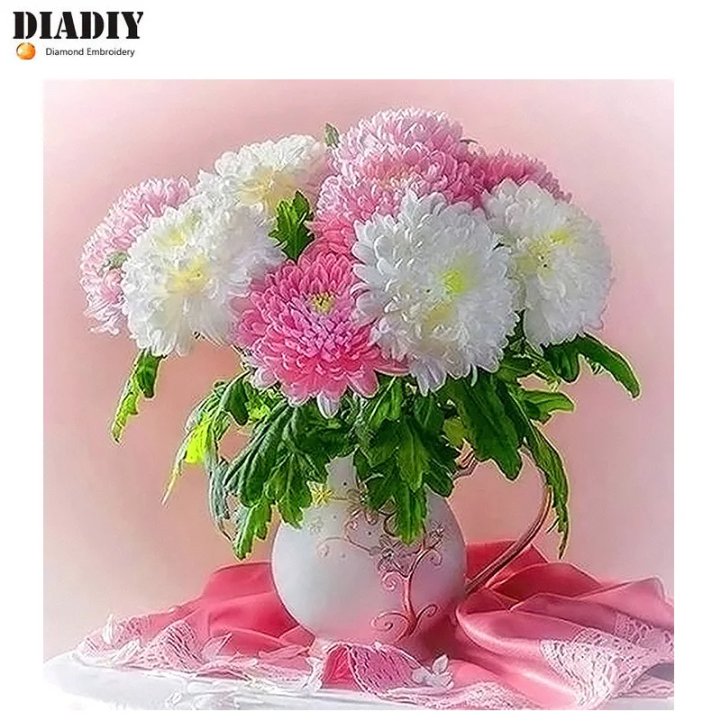 DIADIY 5D Сделай Сам полностью квадратная/круглая Алмазная картина Хризантема