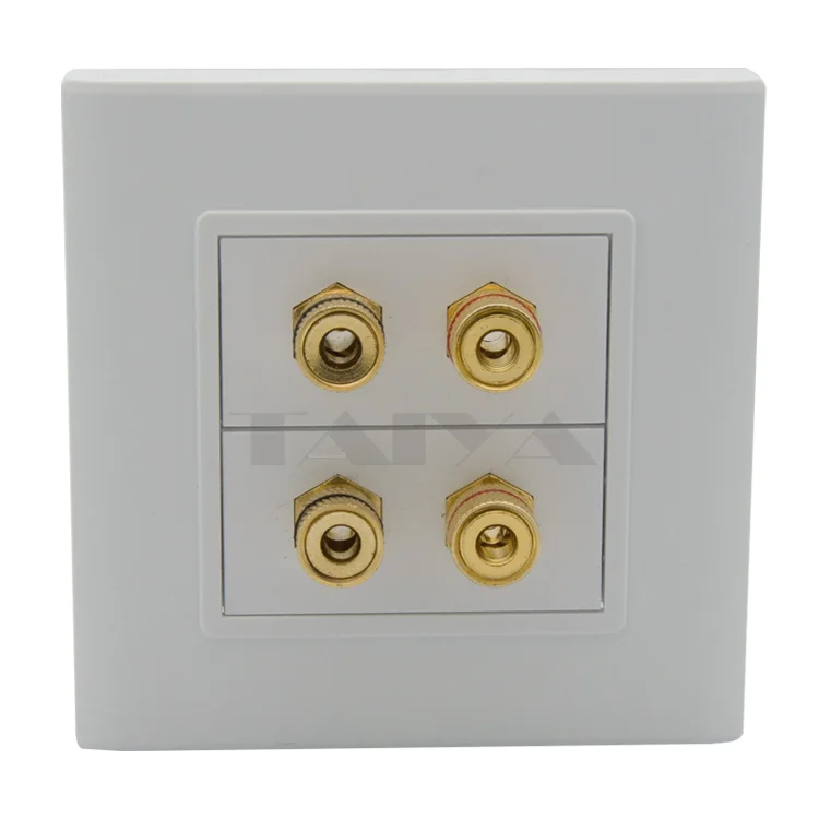 4 порта динамик банан звуковая коробка Женская настенная пластина|wall plate|wall plate boxspeaker wall box |