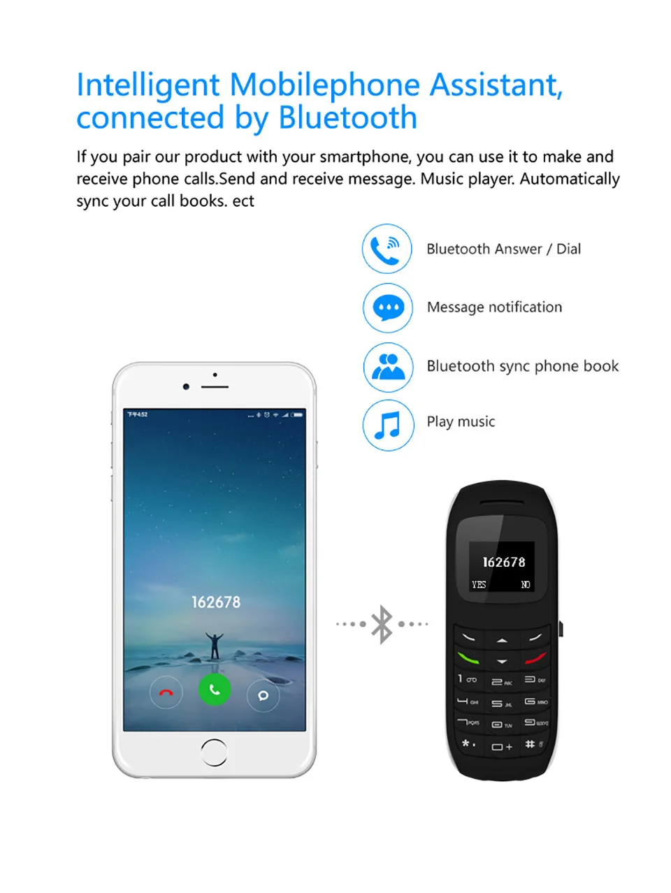 UNIWA L8STAR BM70 мини мобильный телефон беспроводной Bluetooth наушники Сотовый телефон Стерео GSM разблокированный телефон супер тонкий GSM маленький телефон