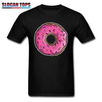 simple casual men t shirt donut design tshirt pure cotton birthday gift t shirt short sleeve funny tees round neck free shipping