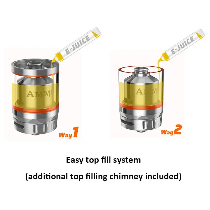 Original Geekvape Ammit Single/Dual Coil RTA Electronic Cigarette Rebuildable Dripping Atomizer Tank RDTA 3ml/6ml |