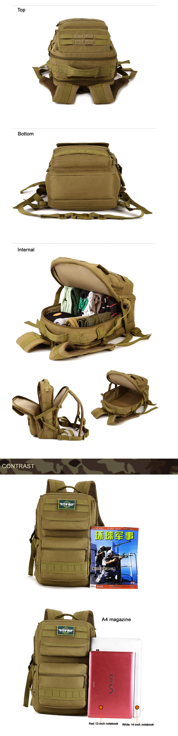 Открытый Военный Тактический штурмовой рюкзак, система Molle, 3 дня спасение жизни, ошибка, сумка для выживания, спецназ, полиция
