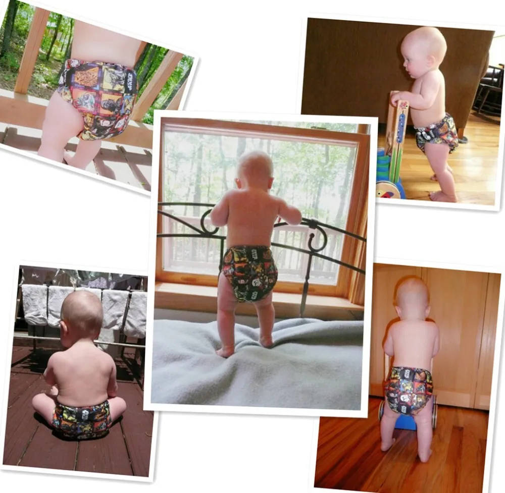 Новое поступление! Ananbaby новые цифровые печатные тканевые подгузники один размер Многоразовые детские подгузники m-серия