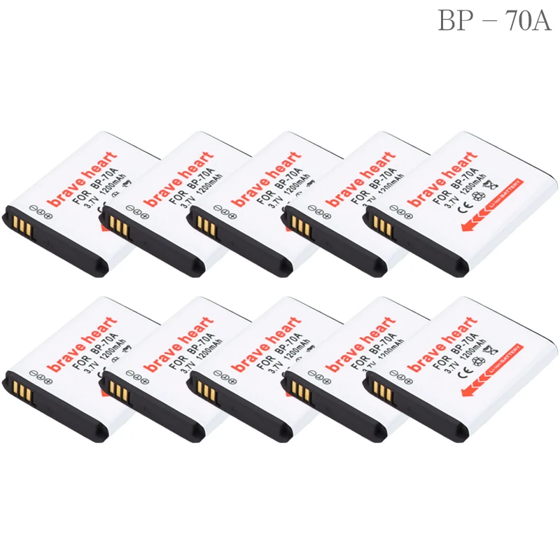 10x BP70A 70A BP батарея для SAMSUNG ST66 ST700 ST88 ES65 MV800 PL120 PL170 ES80 PL20 ST30 ST60 ST70 ST80 ES70 ST65 ES95|battery