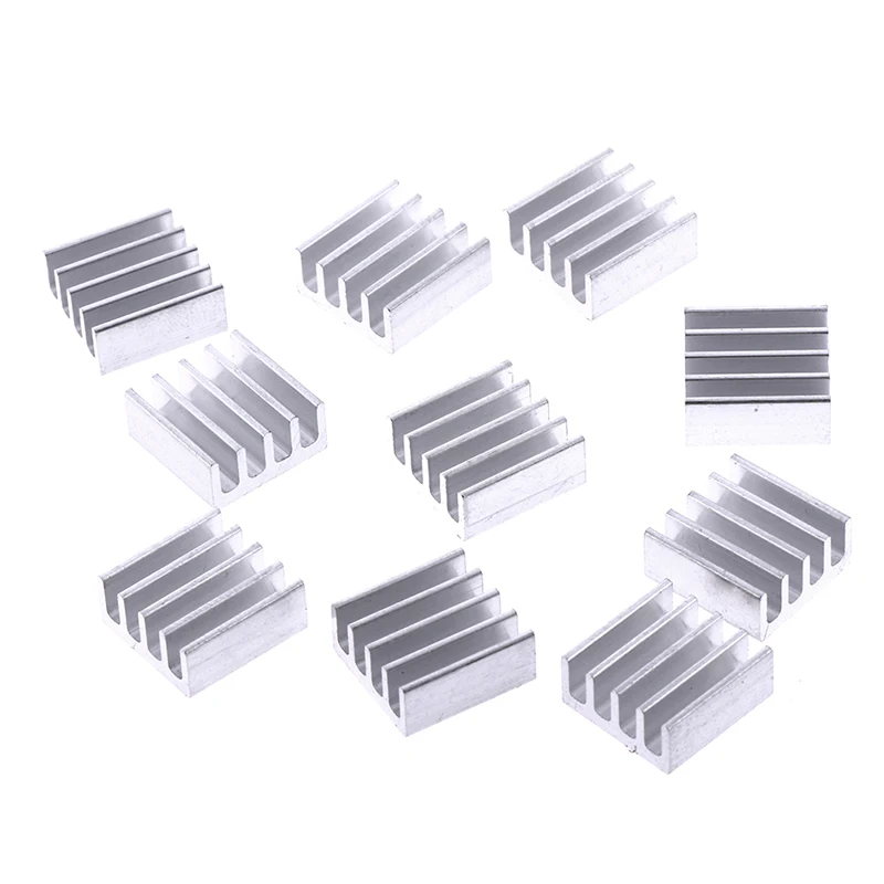 

10pcs Silver 11*11*5mm Aluminum Heat Sink Radiator Heatsink,Electronic Chip Cooling Radiator Cooler ,Computer Cooler Radiator