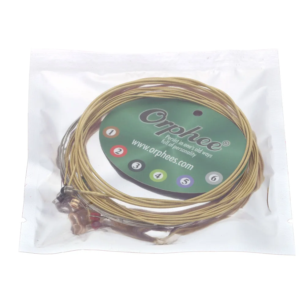 Струны Orphee TX630 для акустической гитары (.011-.052) 75/25 Фосфорная бронза 6 шт. струн