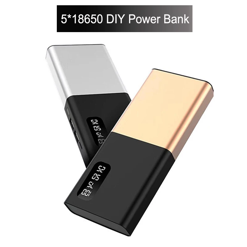 Diy 5*18650 Держатель батареи Чехол для 18650 5 в банк питания USB светодиодный