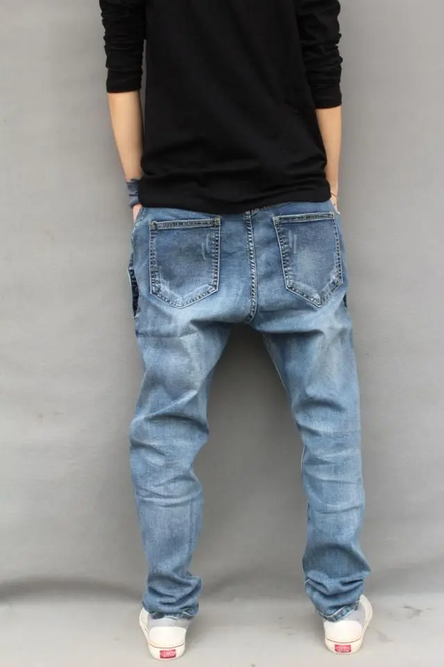 

2019 Baggy Jogger jeans Casual Elastic Harem Pants Hip Hop Taper Pants Men street Trousers Legging Jeans Plus Size 6XL 031702