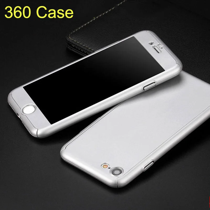 360 полная защита тела Жесткий Тонкий чехол + закаленное стекло для funda iPhone 6 6s 7 8 Plus