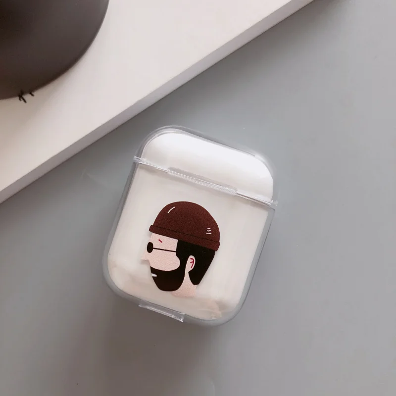 style 13 Чехол для Airpods, модный мультяшный чехол для iphone Airpods, bluetooth-гарнитура, аксессуары для наушников Airpods, прозрачный жесткий чехол s - Цвет: style 13