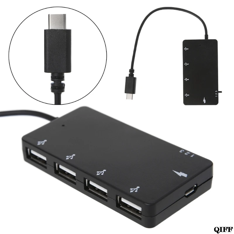 

Drop Ship&Wholesale Type C OTG 4 Port Hub Charging Adapter Cable For smartphone Tablet PC Macbook APR28