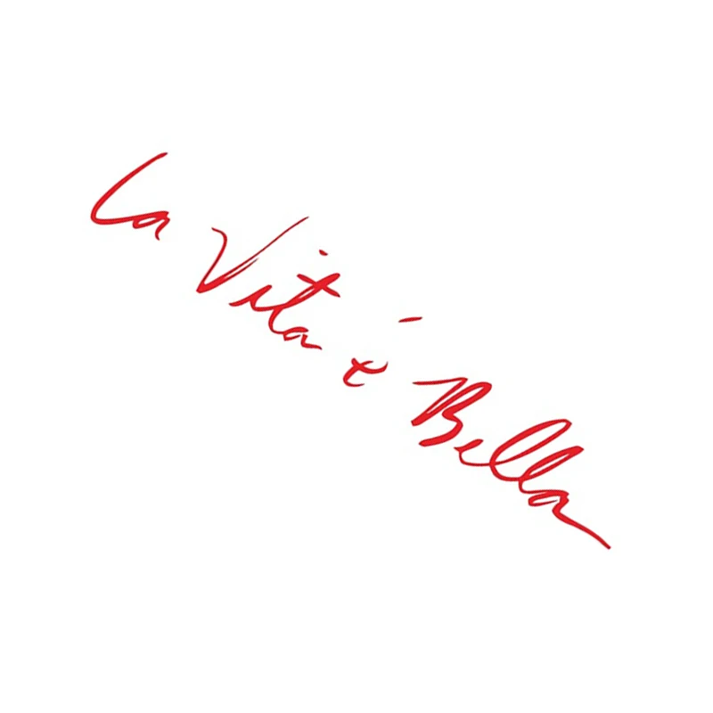 Автомобильные наклейки 22 см La Vita e Bella, светоотражающие буквы, виниловые наклейки, модные креативные наклейки для автомобиля