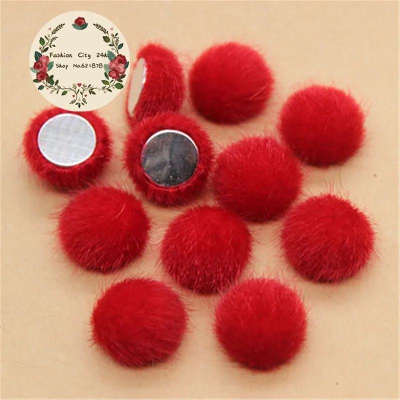 50 шт. круглые пуговицы из бархата 15 мм|buttons scrapbooking|button flatbackhandmade buttons |