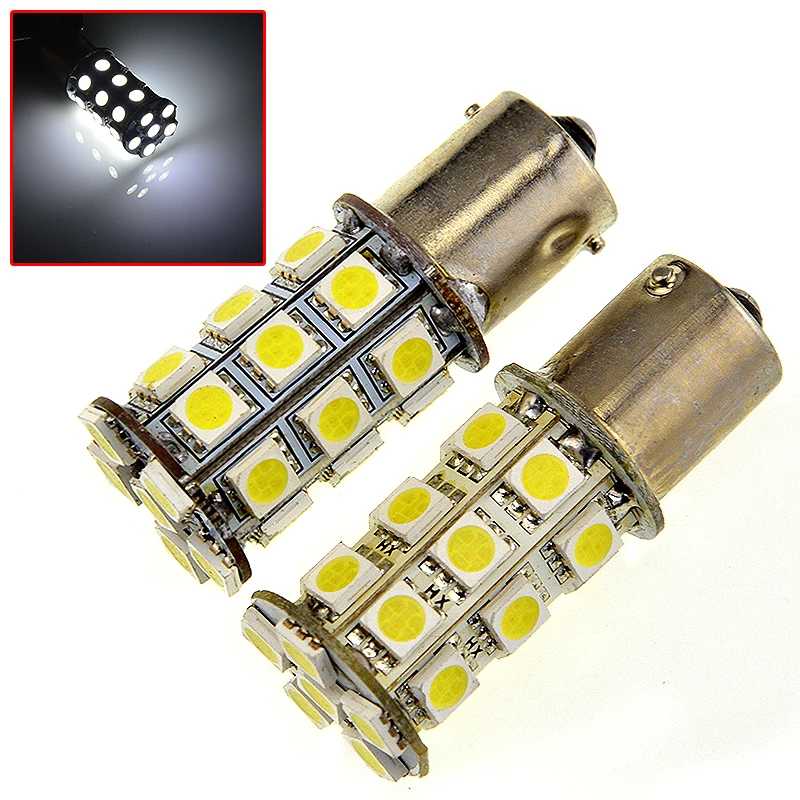 10 шт. Автомобильные светодиодные лампы P21W BA15s 1156 5050 SMD 27|car light|bulb lampbulb led |