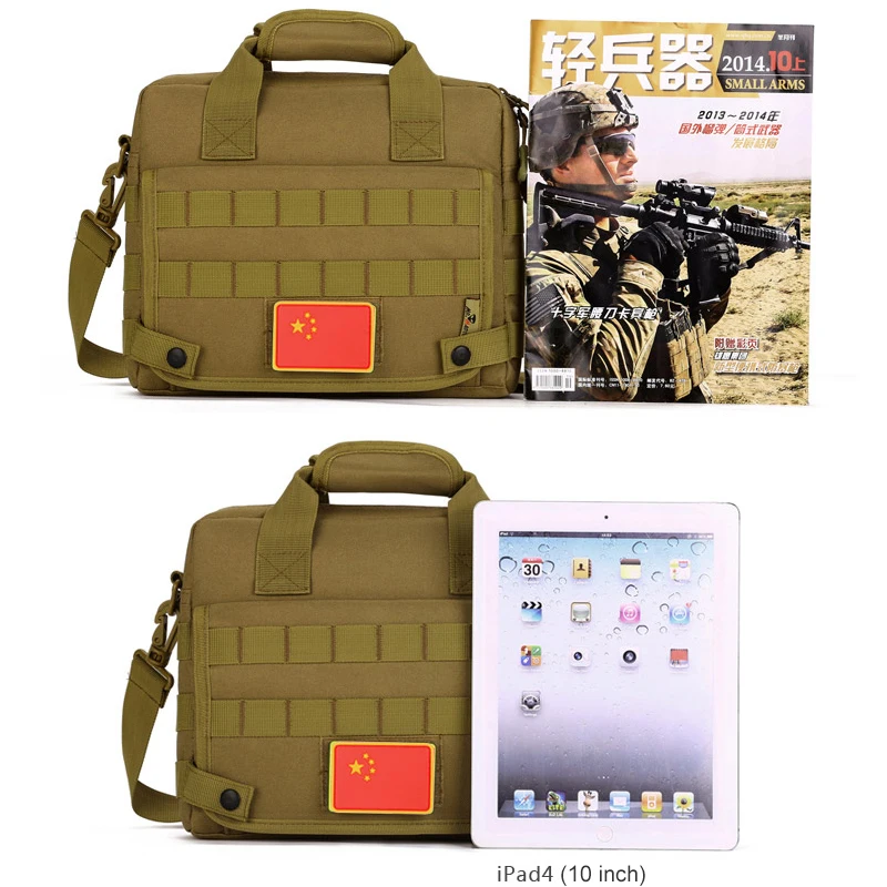 MOLLE Camouflage Outdoor Shoulder Bag Male 10 Inch Laptop Tactical Army Messenger Ipad 4 5 Briefcase Handbags Women XA566WD | Спорт и