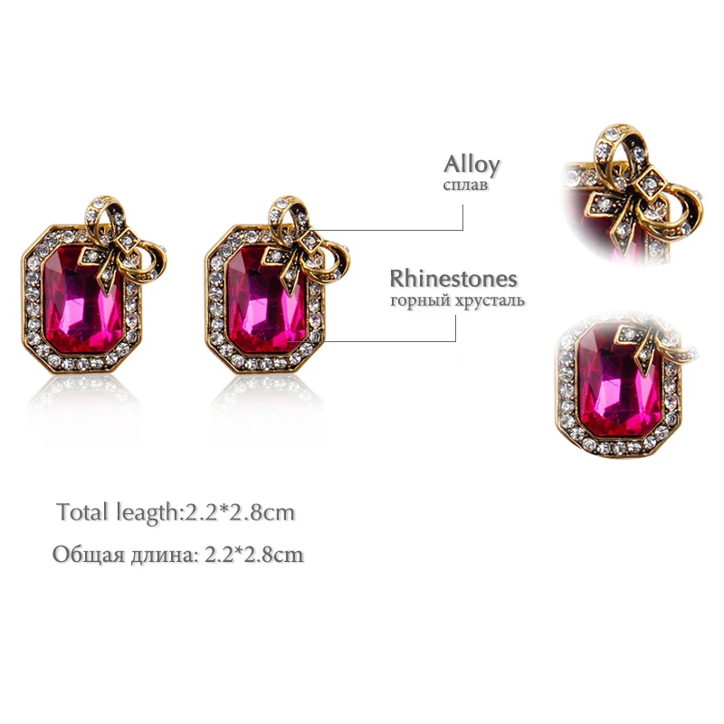 Галстук-бабочка Серьги Горячая Новинка панк часть бар Кристаллические серьги