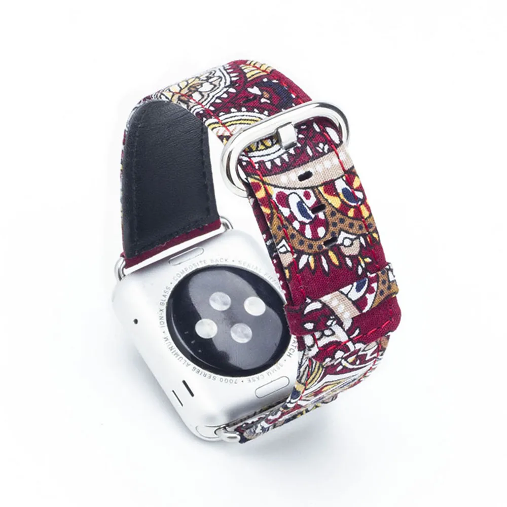 Холщовый ремешок для apple watch ремешок iwatch 4 5 ремешок 42 мм 44 мм 38 мм 40 мм браслет colck аксессуары для часов apple watch 4 3 2 1