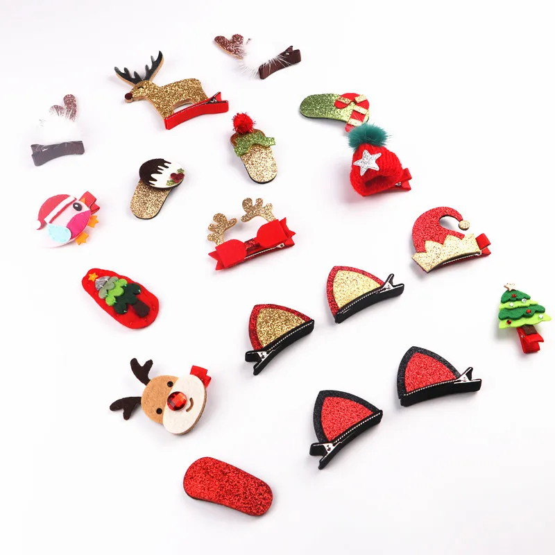 Susi&ampRita 1Pc Baby Hair Clips Girls Cute Christmas Hairpins Cartoon Kids Barrettes Headwear Accessories | Детская одежда и