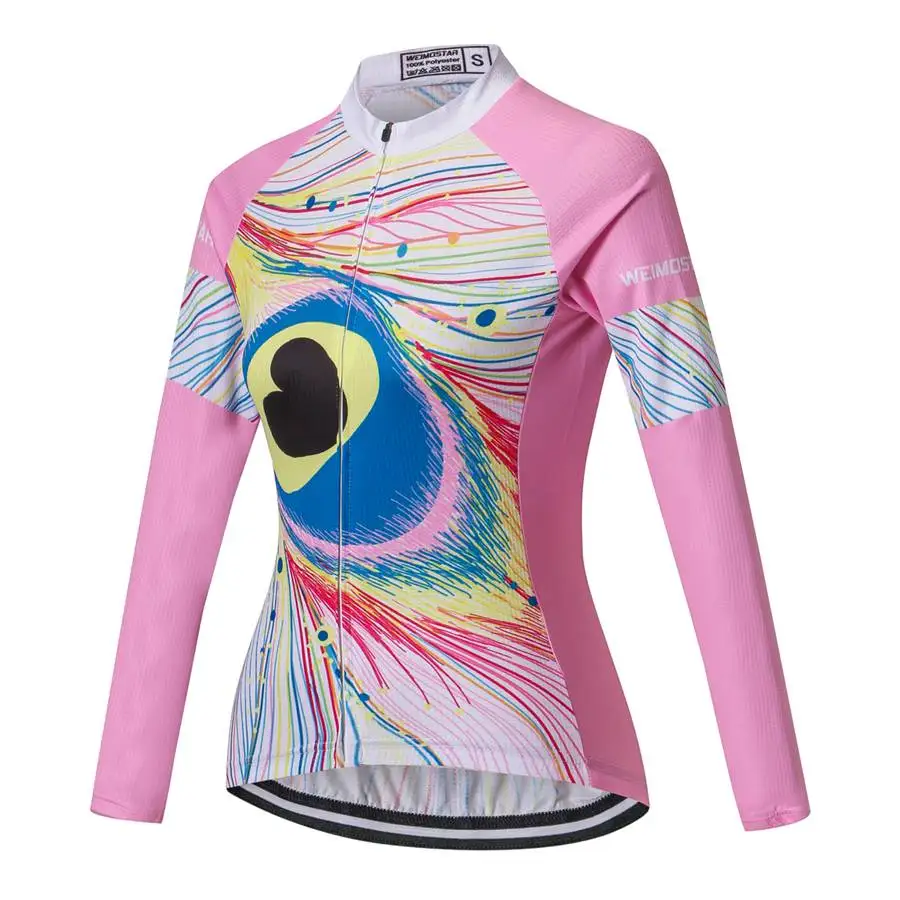 Weimostar женский длинный рукав Велоспорт Джерси 2017 одежда для велоспорта pro team maillot