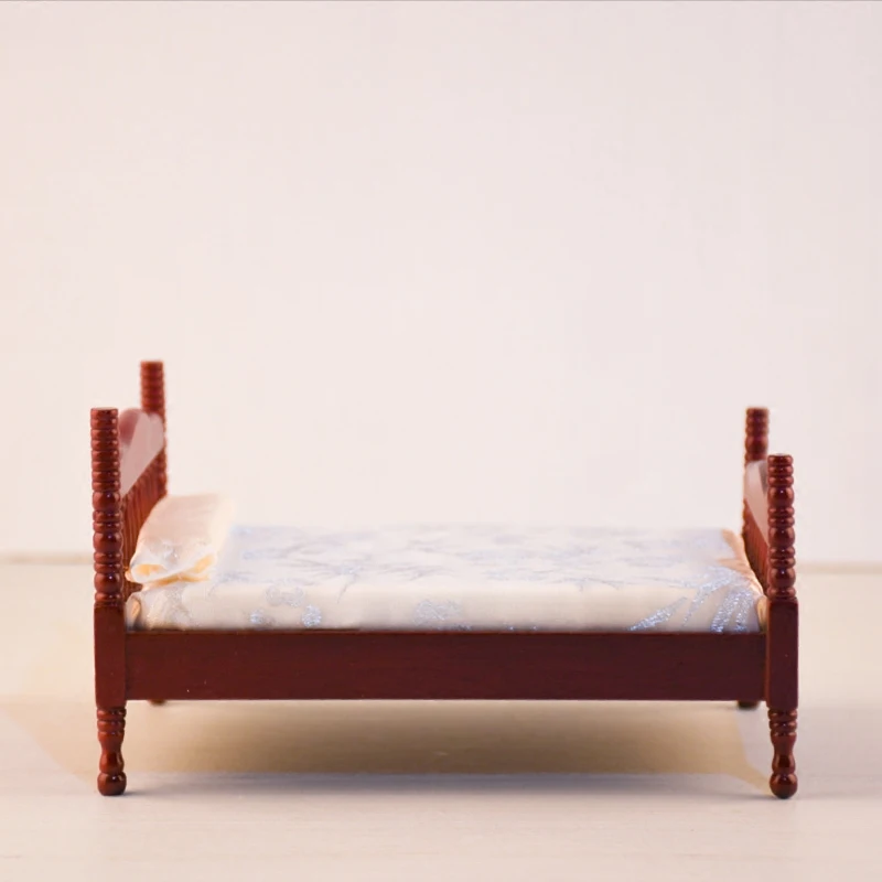 Миниатюрный Кукольный домик Doub K 1:12 деревянная кровать игрушка кавайная спальня