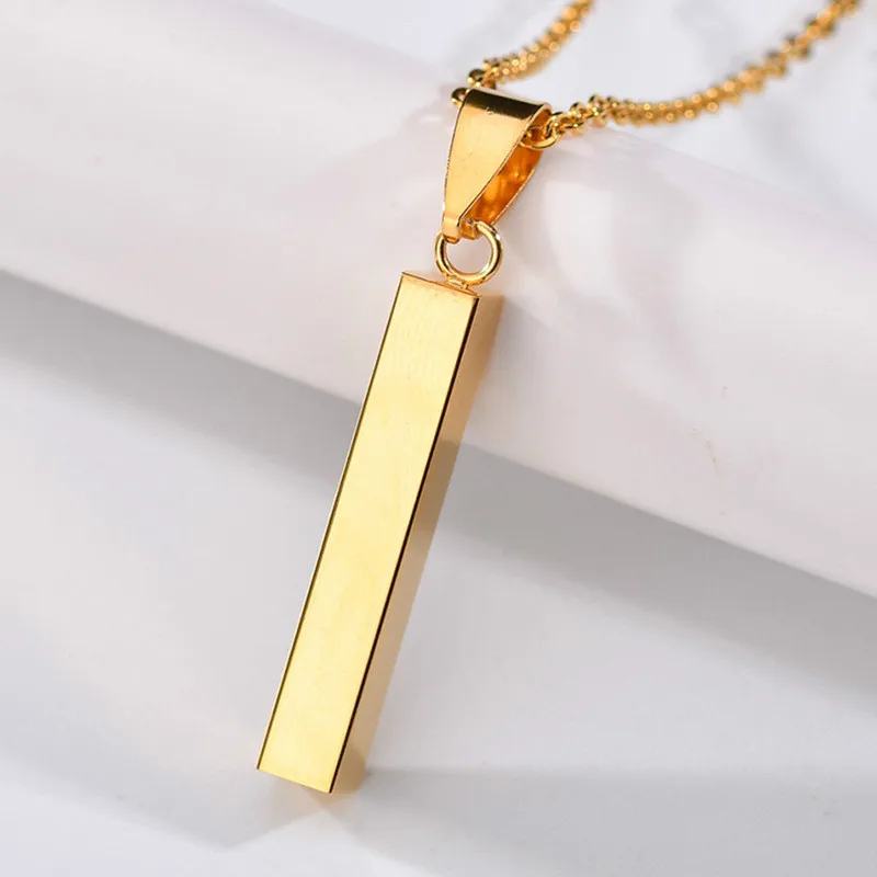 Женский простой дизайн пустая квадратная цепочка из нержавеющей стали