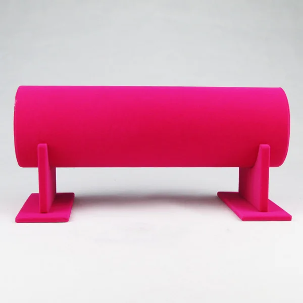 

TONVIC высокое качество розовый Бархатный браслет часы ожерелье головная повязка обруч для волос стенд держатель T-Bar 36 см L