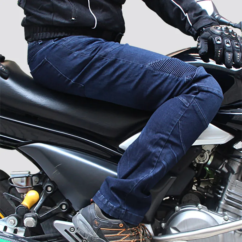 Размер брюки мужские мотоциклетные Защита плюс байкерские потертые джинсы новые