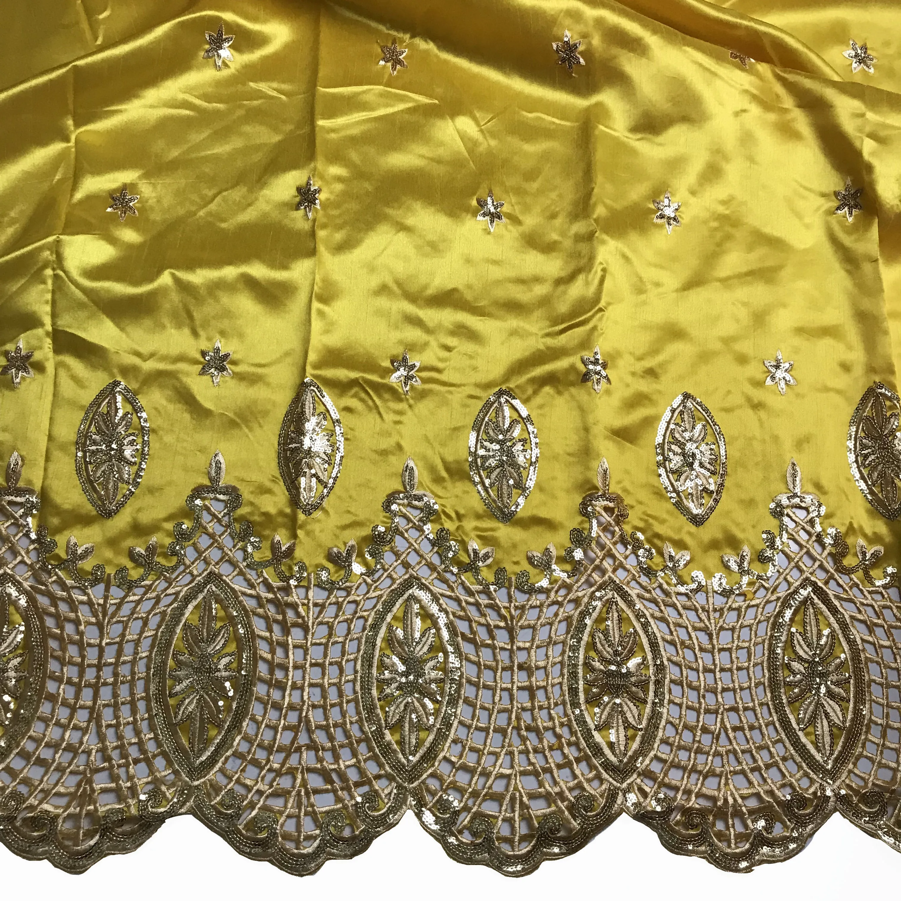 5 ярдов желтые Свадебные африканские платья для женщин Джордж кружева ткани
