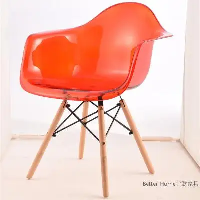 Style 4 29%Simple Modern Home Back Dining Chair Plastic Chair Transparent Backrest Lounge Chair Meeting Office Coffee Shop - Цвет: Style 4