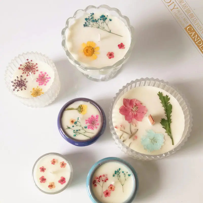 Новое поступление DIY ароматерапия натуральный Immortalized вакуумные сухие цветы ручной работы День рождения свечи ароматизированные Свадебные украшения