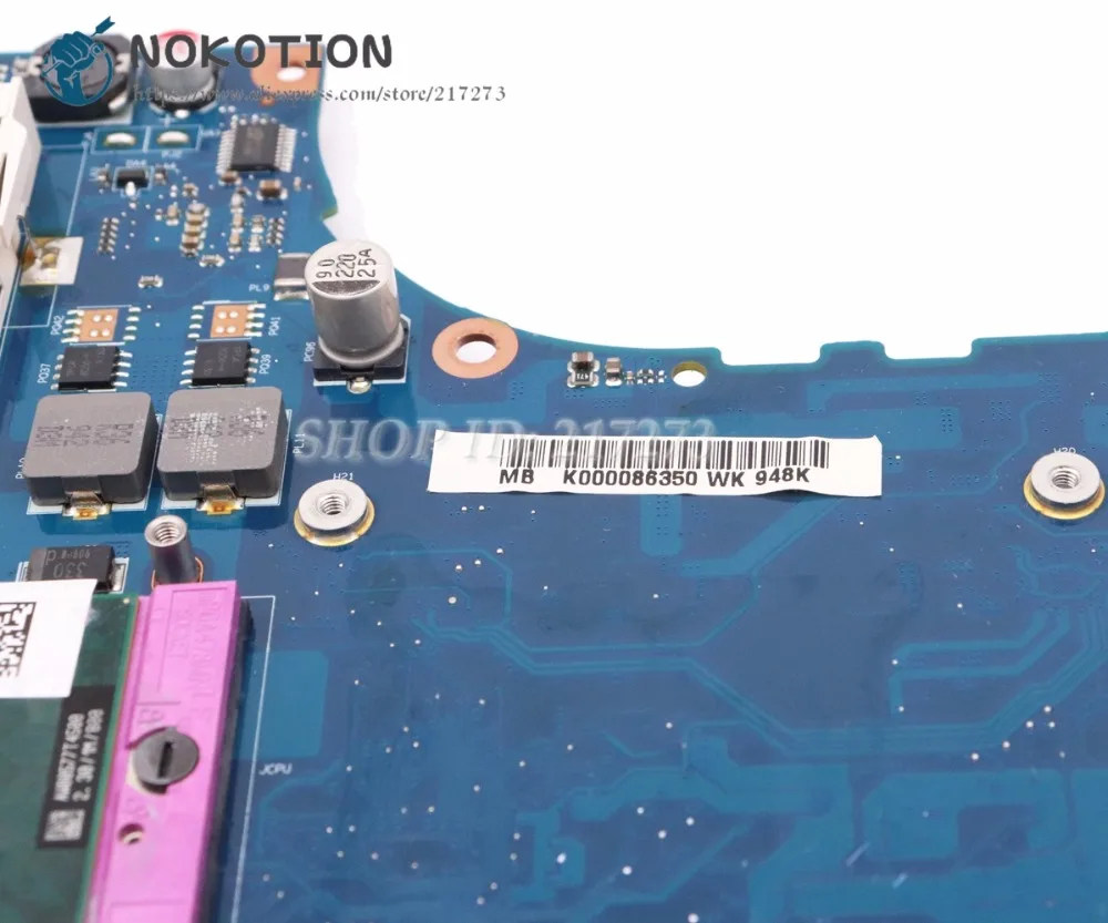 NOKOTION для Toshiba A500 Материнская плата ноутбука LA-4991P K000086350 K000078380 основная плата DDR2 cpu с графикой слот