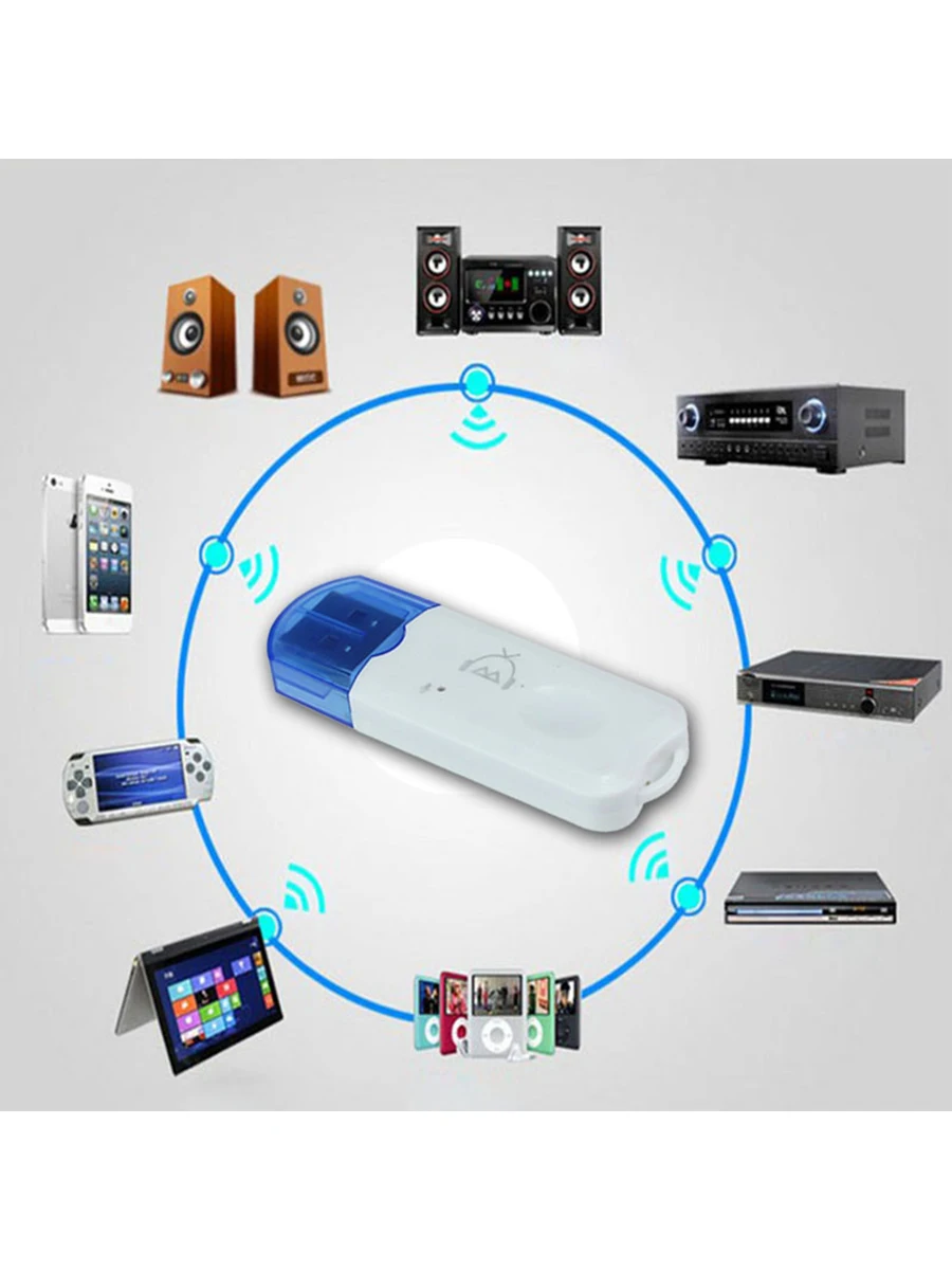 Kebidu USB Bluetooth V2.1 Аудио музыкальный приемник адаптер беспроводной ключ для динамика для iPhone samsung
