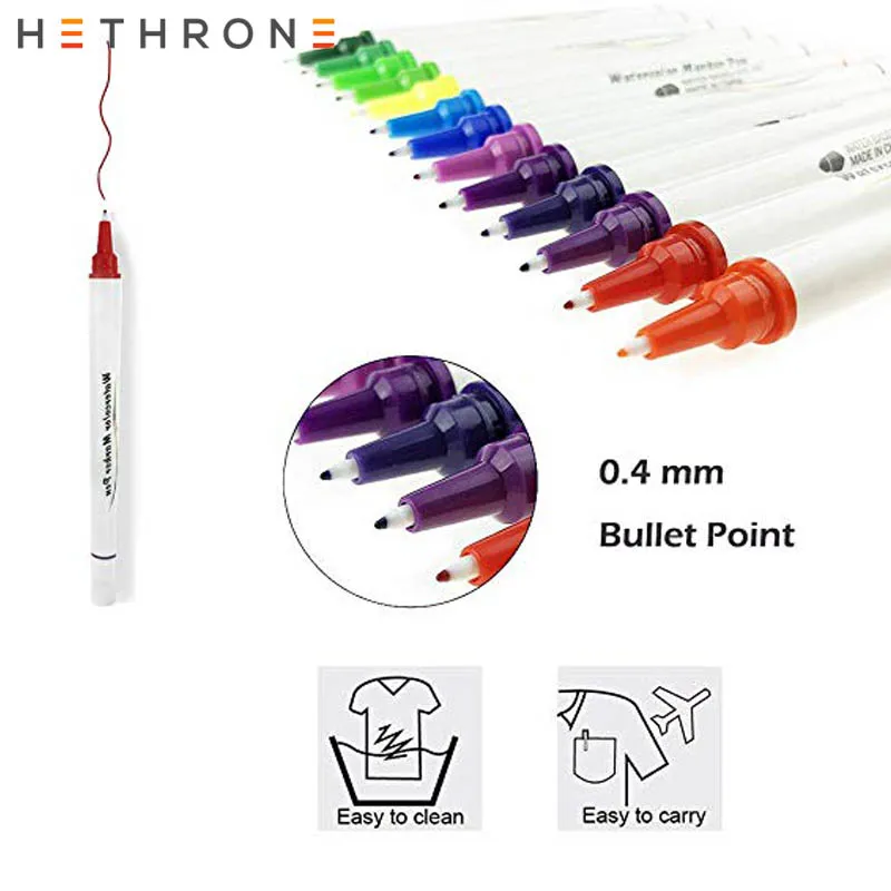 Hethrone 48 шт. цветов FineLiner рисунок акварельные художественные маркеры ручка крючок