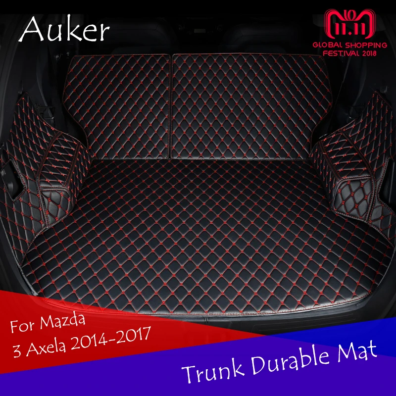 

Durable Trunk Mat Cargo Liner Rear Tail Box Carpets Full Coverage Car Styling For 2014-2017 Mazda 3 Axela