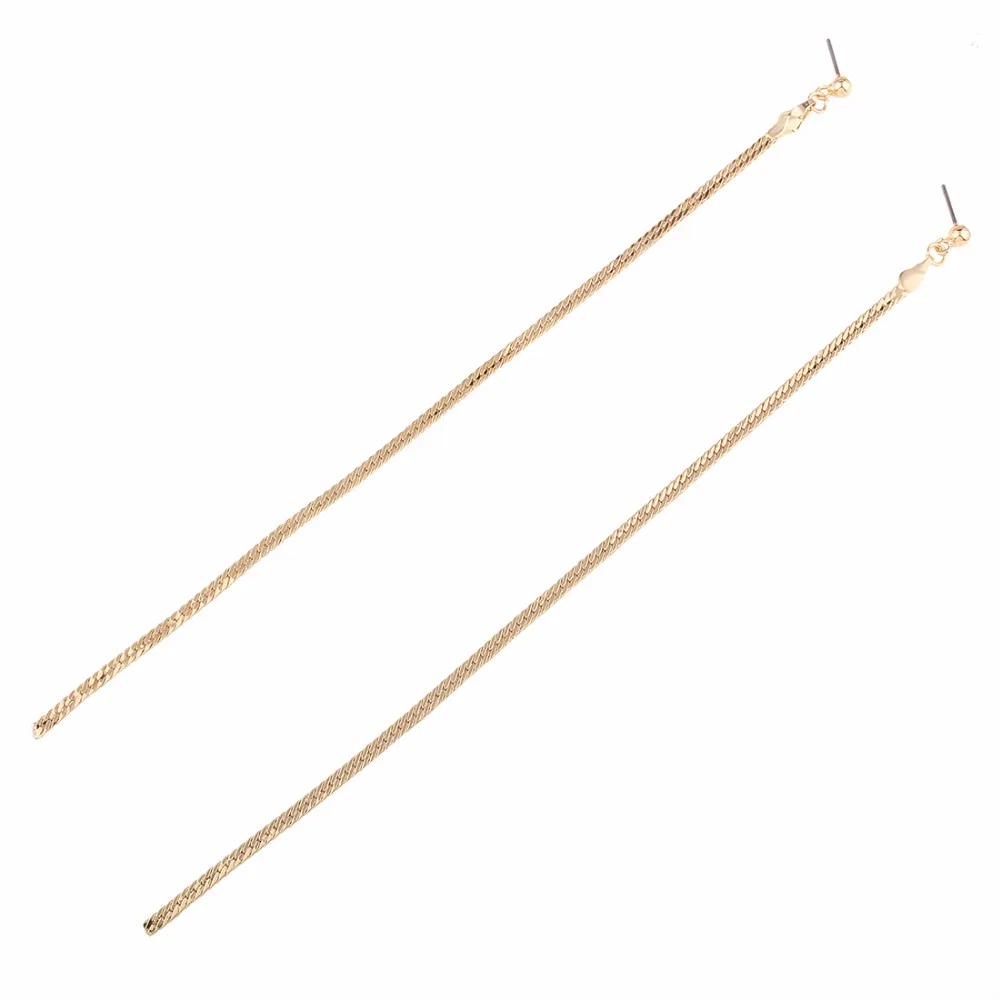 Элегантные длинные цепочки простая цепь очарование уха ювелирные изделия