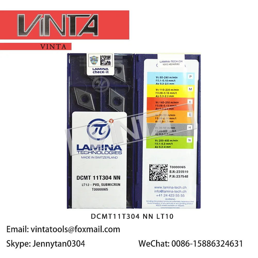

10pcs/lots DCMT11T304 NN LT10 cnc carbide turing inserts Internal turning tool cnc machine cutting tool