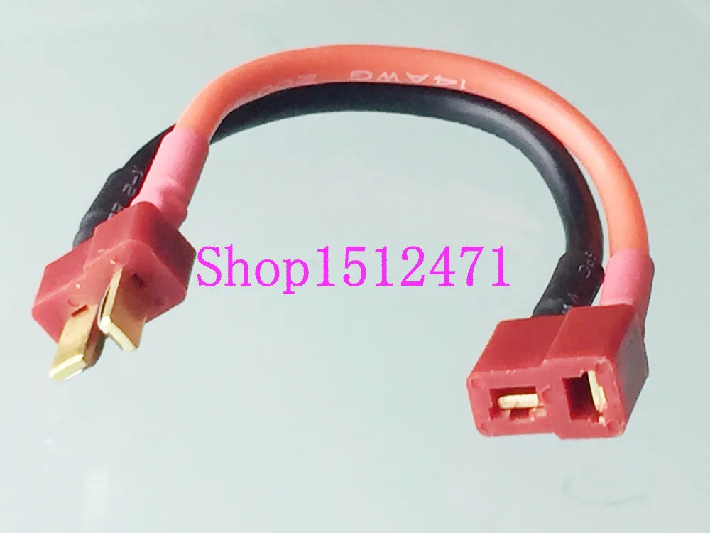1pce T штепсельная вилка 14AWG 10 см для RC Power|male power plug|plug deanplug female |