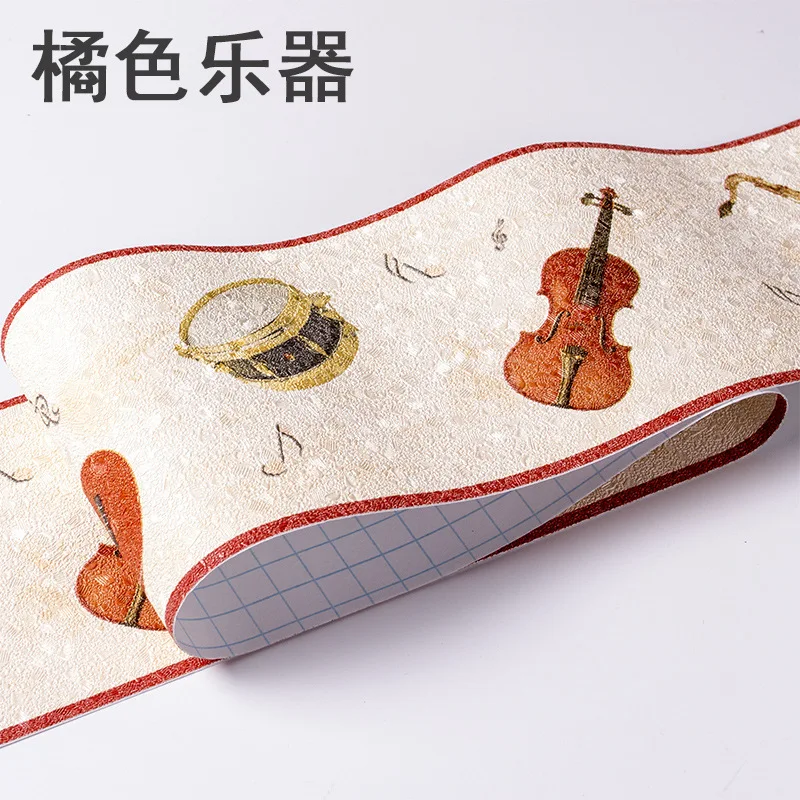 5 м самоклеящиеся обои музыка ПВХ Водонепроницаемый линия талии границы ванная