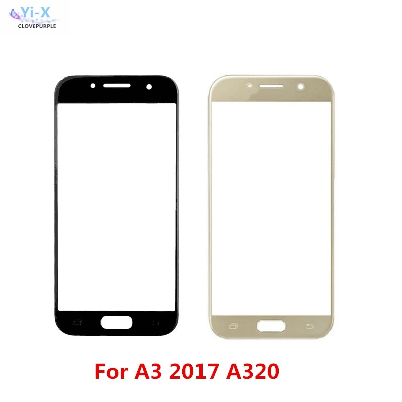 10 шт./лот сенсорный экран для Samsung Galaxy A3 2017 A320 переднее внешнее стекло верхняя