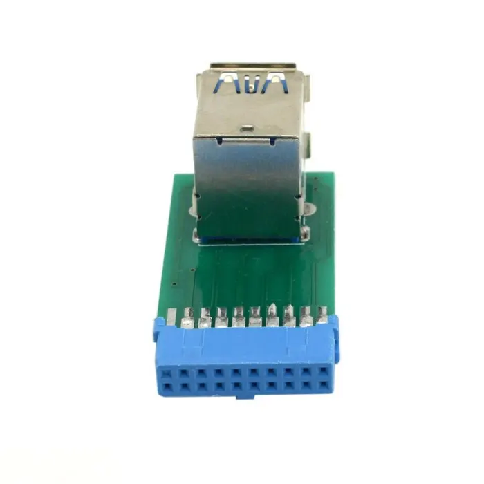CYSM Вертикальный двойной USB 3 0 Тип Женский к материнской плате 20 Pin коробка