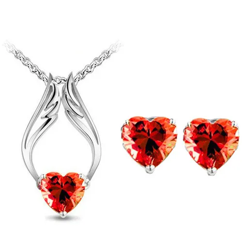 Комплект из колье и серёг с кулоном в виде крыльев Ангела | Украшения аксессуары