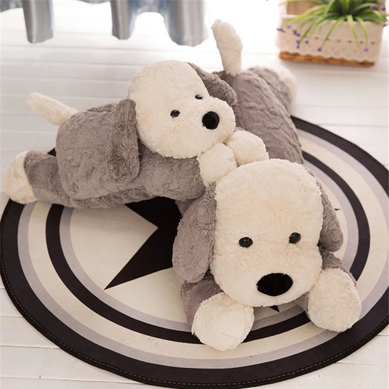 Satin Al Fancytrader 75 Cm Dev Peluş Güzel Yalan Hayvan Köpek Peluş Oyuncak 30 ''Büyük Doldurulmuş Köpekler Dolgu Yastık Bebek Güzel Hediye