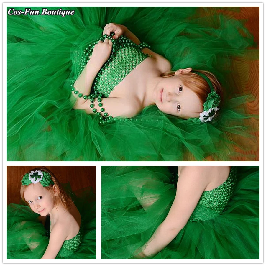 Однотонное праздничное платье-пачка изумрудно-зеленого цвета пышное платье с